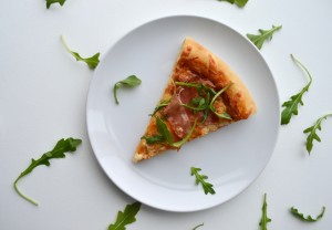 Prosciutto, Fig Goat Cheese & Arugula Pizza