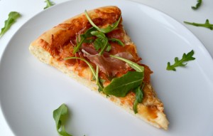 Prosciutto, Fig Goat Cheese & Arugula Pizza